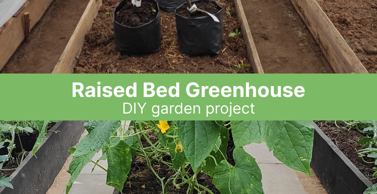 DIY raised bed greenhouse