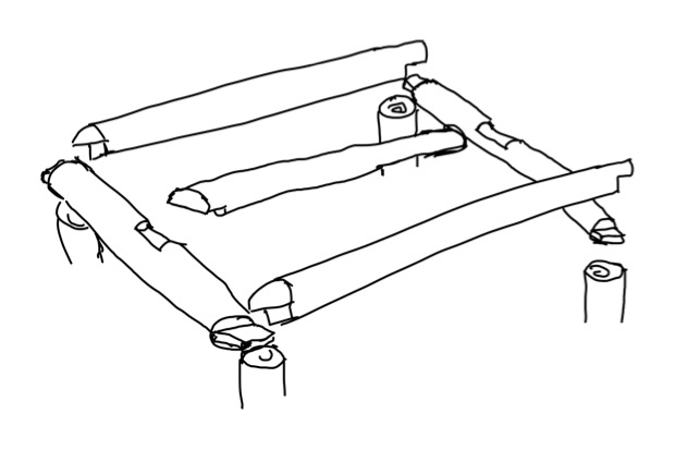 Construction of the hanging chair stand 